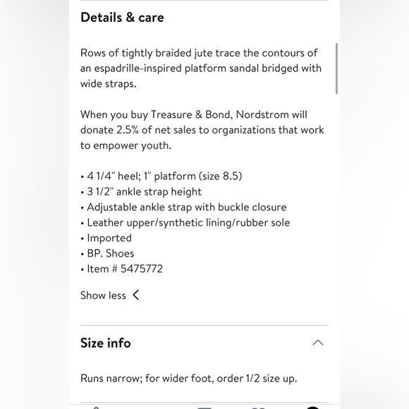 LIKE NEW • Treasure & Bond Sannibel Platform Wedge • Size 7 • in original box - Picture 7 of 15